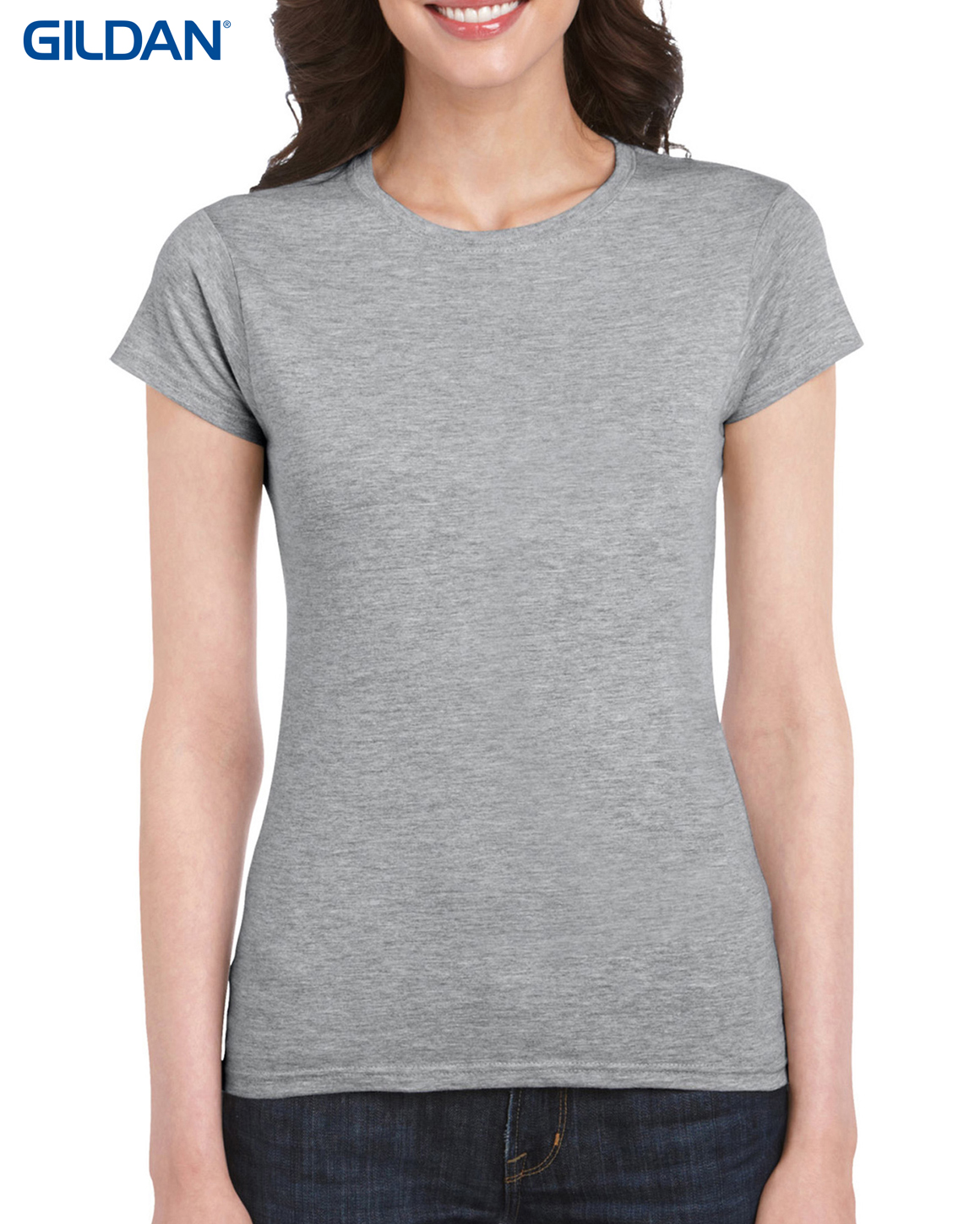 T Shirts : GILDAN WOMENS LIGHTWEIGHT 150GM 100% COTTON CN T-SHIRT G6400L
